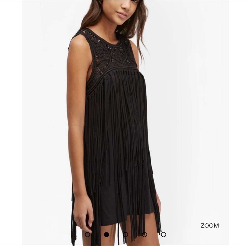 French Connection Macrame Mini Dress